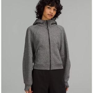 Lululemon Scuba Full-Zip Hoodie in Heathered Speckled Black - size 10